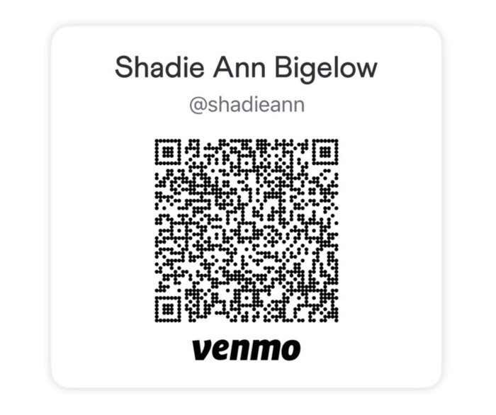 Venmo QR code for @shadieann